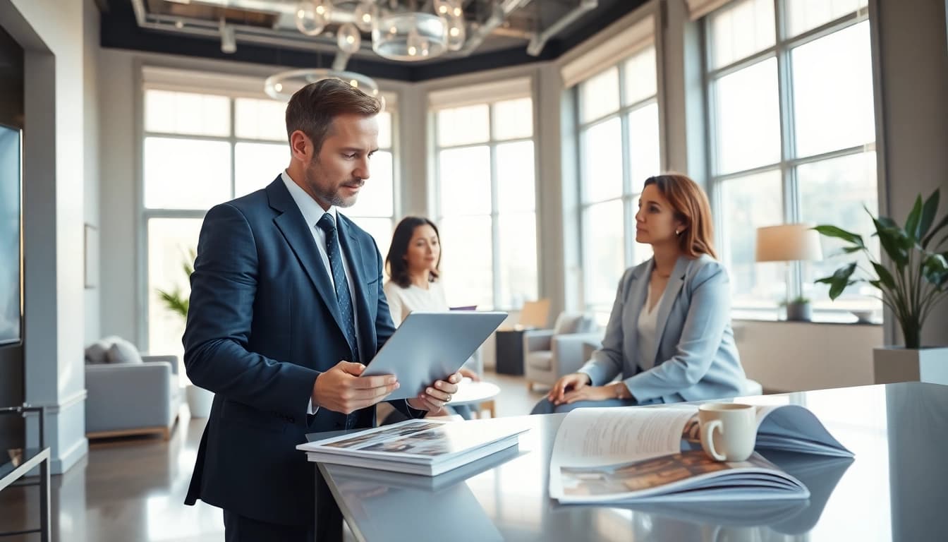 Immobilienmakler Frankfurt Eckenheim bietet professionelle Beratung in modernem Büro.