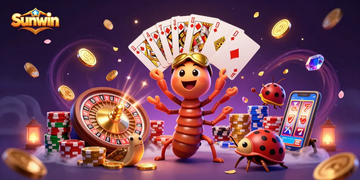 Engage in thrilling gameplay with Sunwin's 3D cartoon casino scene featuring vibrant characters and dynamic elements.