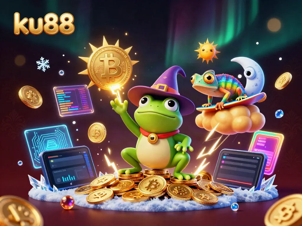 Win exciting jackpots at ku88 with golden coins and vibrant casino characters.