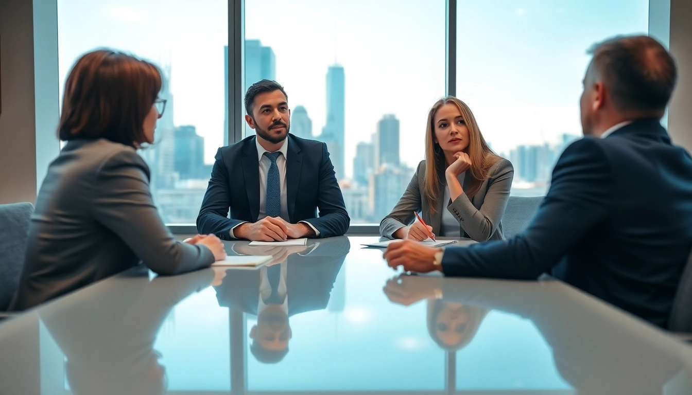 Professioneller Headhunter Schweiz im Interview mit einem Kandidaten in einem modernen Büro.